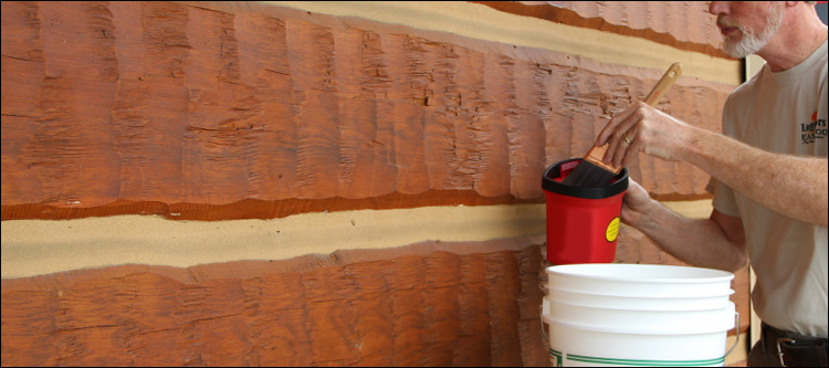 Professional Log Home Staining  Basye, Virginia